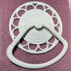 Vintage Homco Home Interiors Wicker Towel Holder Ring